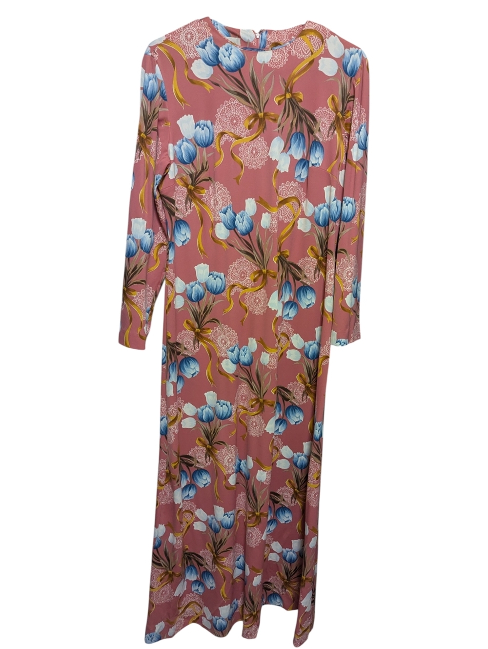 Pyrant by Bleeker Street  70s Maxi Soft Polyester Mod Dress Flower Power